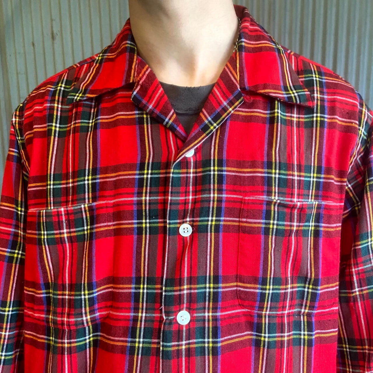 50年代 USA製 McGREGOR マックレガー タータンチェック柄 ナイロン  