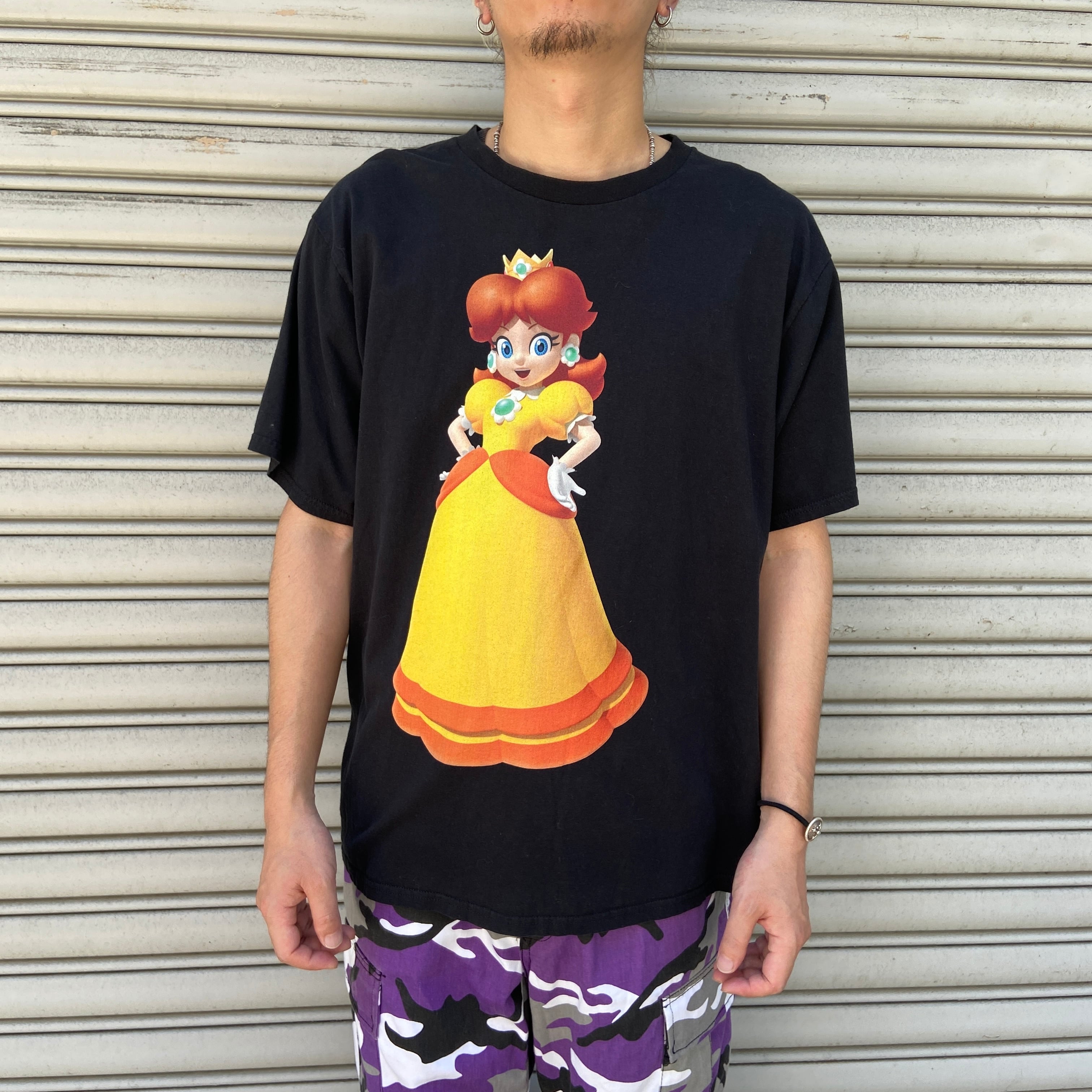 スーパーマリオ デイジー姫Tシャツ USA任天堂オフィシャル 黒 L | 古着