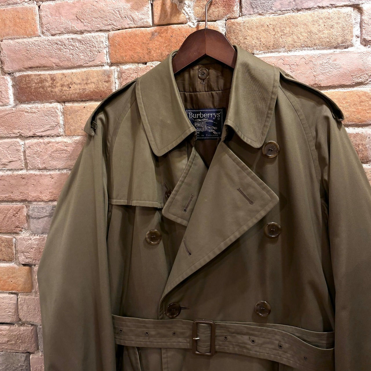 Burberry 1枚袖 トレンチコート オリーブ ライナー付き バーバリー 