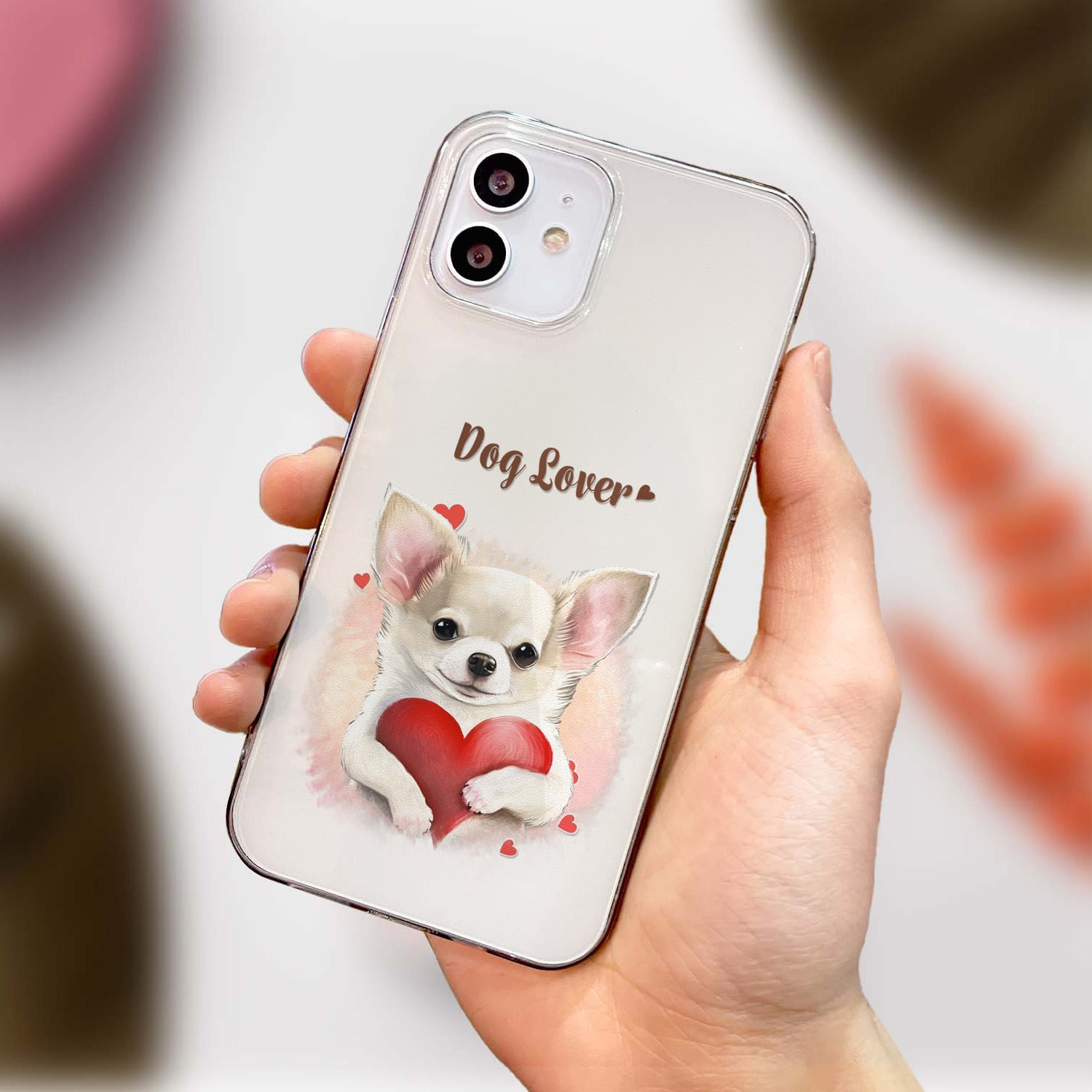 キュンです チワワ 】 スマホケース クリアソフトケース 犬 犬グッズ