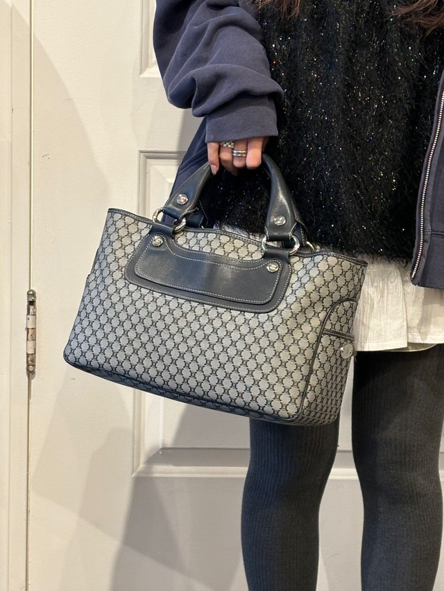 CELINE / vintage  black macadam Boogie-bag.