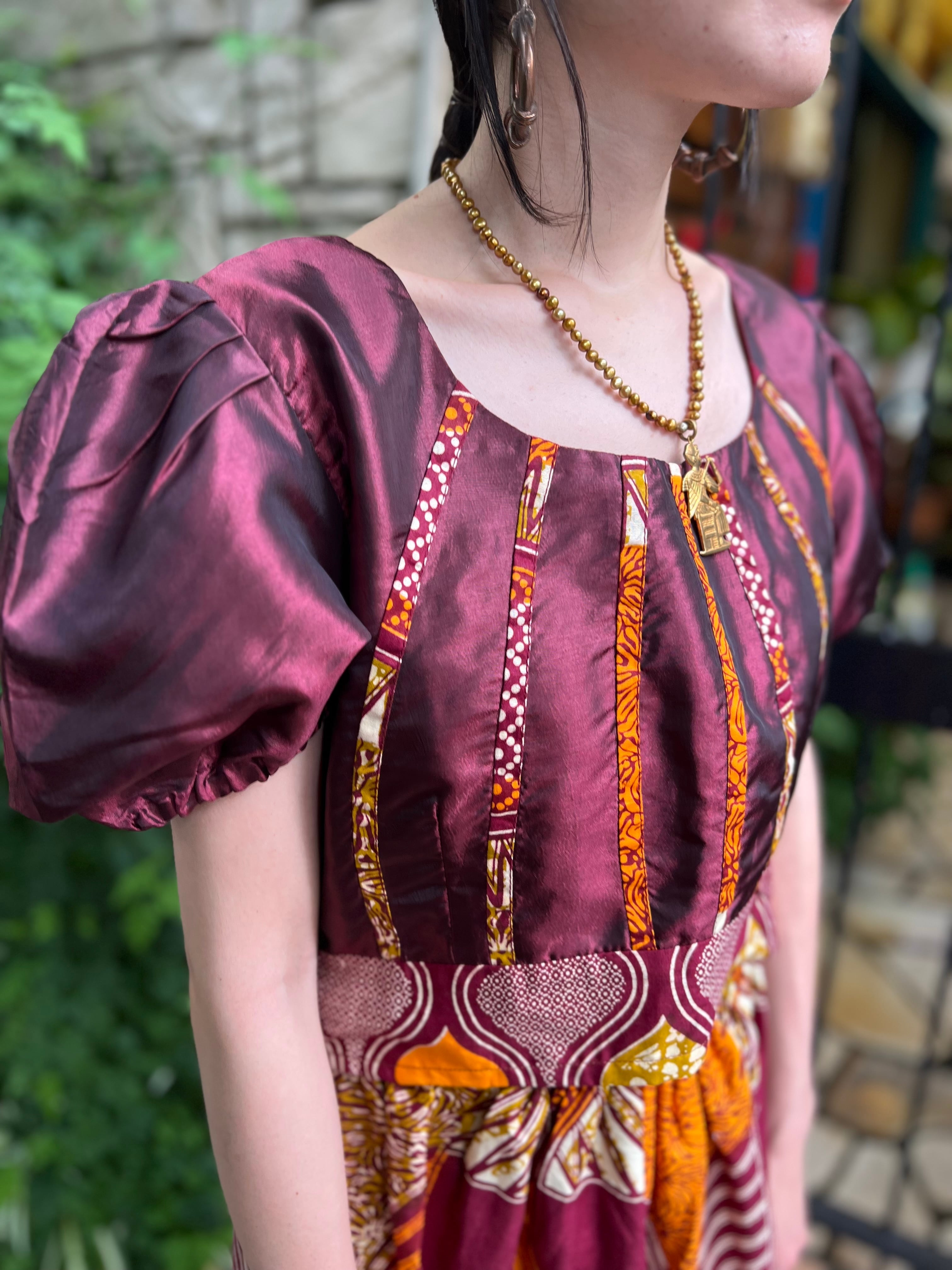 Vintage african batik cotton poly set up ( ヴィンテージ アフリカン