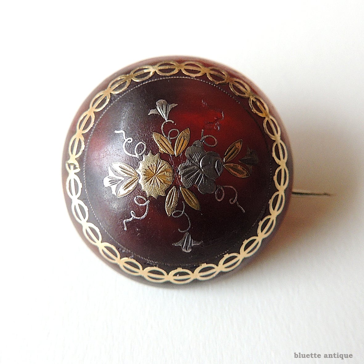 アンティークジュエリー ピクウェ ブローチ 【薔薇・すみれ