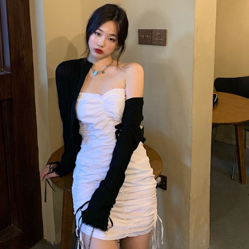 薄手トップス ドレス オータムウィンターハイウェストウェストスタンダードAラインショートスカート レトロ 秋物 冬物 YY-ファッション12453027008