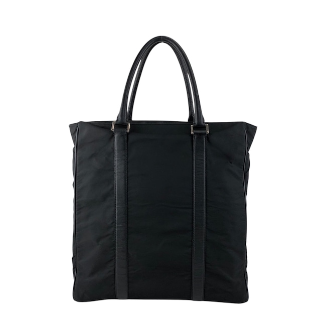 PRADA プラダ トートバッグ ブラック トライアングルロゴ ナイロン レザー vintage ヴィンテージ オールド syxbuh