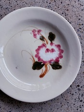 ヴィンテージソンべ焼き/中皿(花)