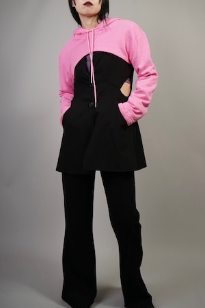 CROPPED HOODIE  (PINK) 2109-93-49