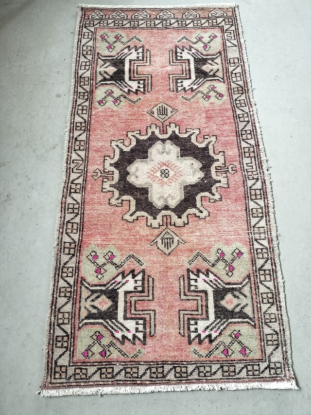 Turkish small rug 112✕53cm No.414