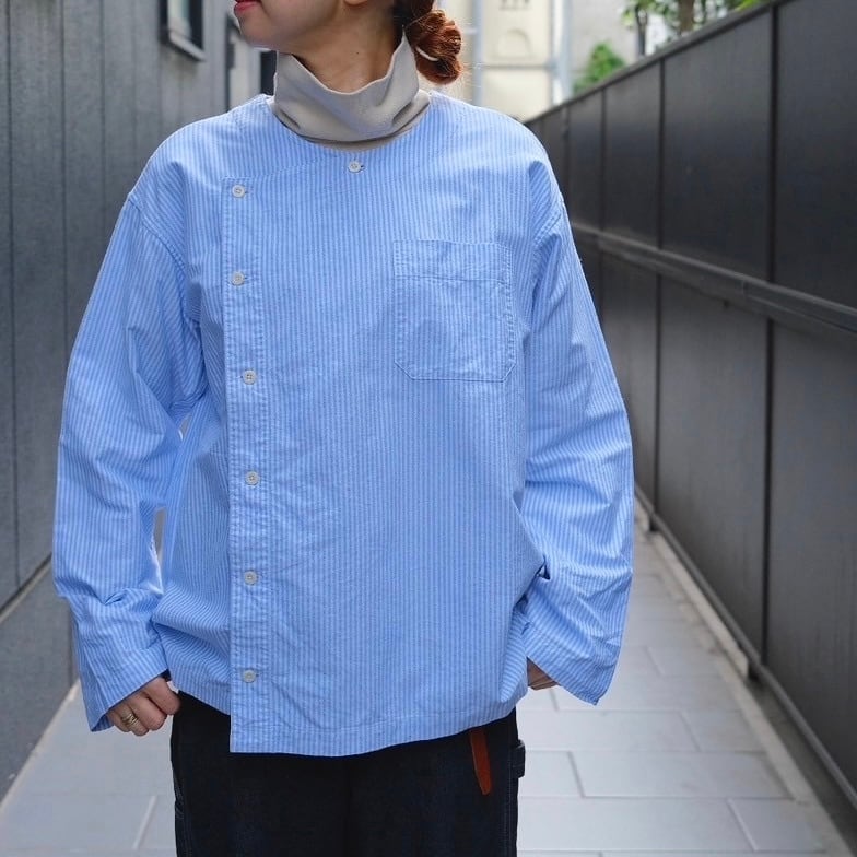 ts(s)ティーエスエスGarment Dye Stripe Cotton Oxford Cloth / Off