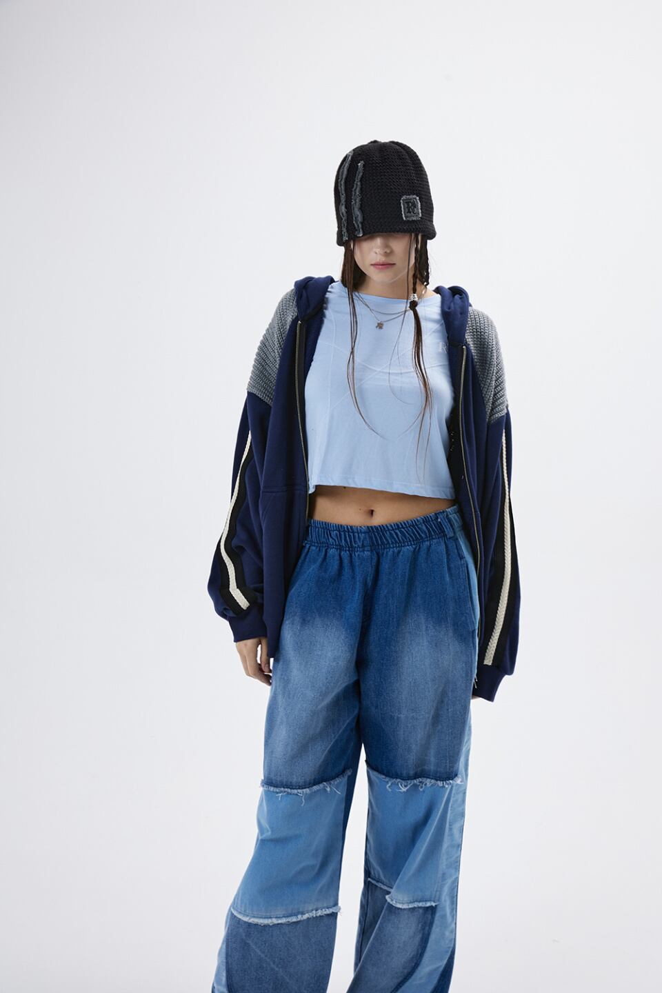☆ZEROBASEONE ジャンハオ 着用！！【RSSC】KNIT MIXED HOOD ZIPUP