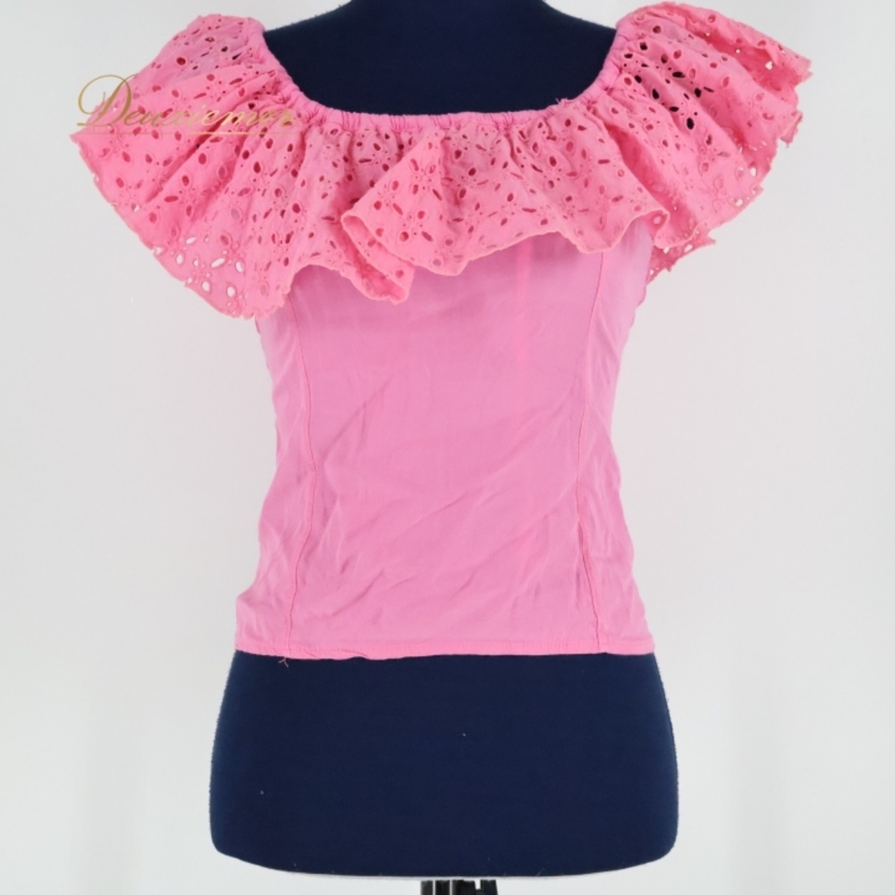 フラダンス 衣装 トップス AREMITI ピンク系 アレミティ ワンカラー フリル レース オフショル ノースリーブ 可愛い 鮮やか 華やか オフショルダー フラ ダンス ハワイアン アロハ レッスン 練習 フラ ダンス 衣装 トップス フリルデザイン