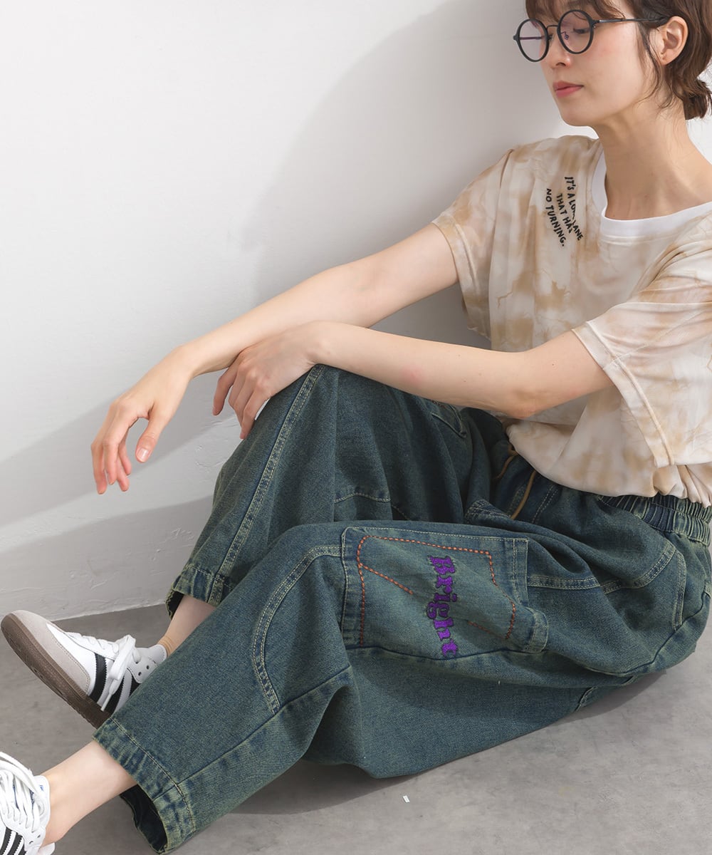 D262154 ポケット刺繍デニムパンツ / Pocket Embroidered Denim Pants