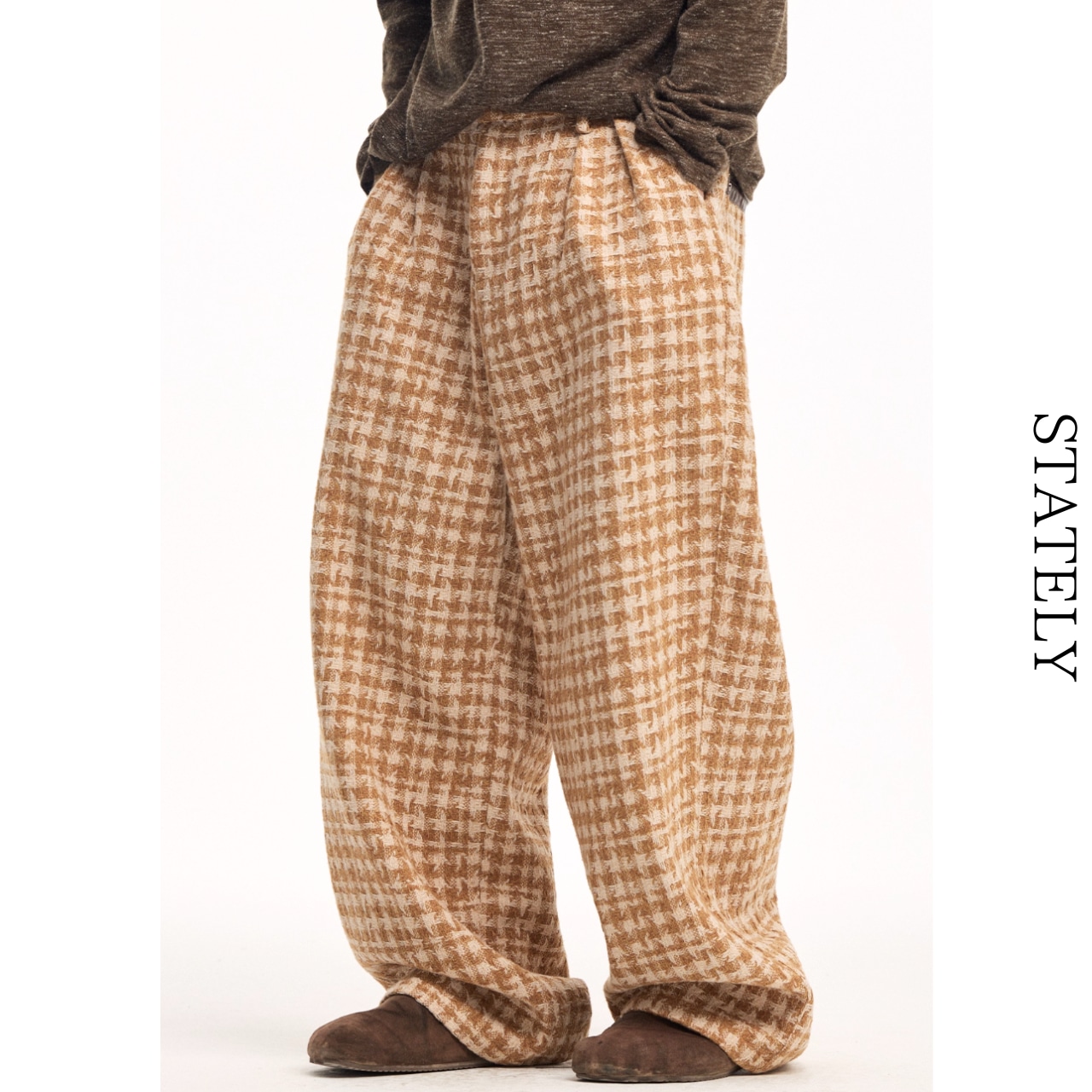 lCheck Wide Pants/2color_B80・画像8