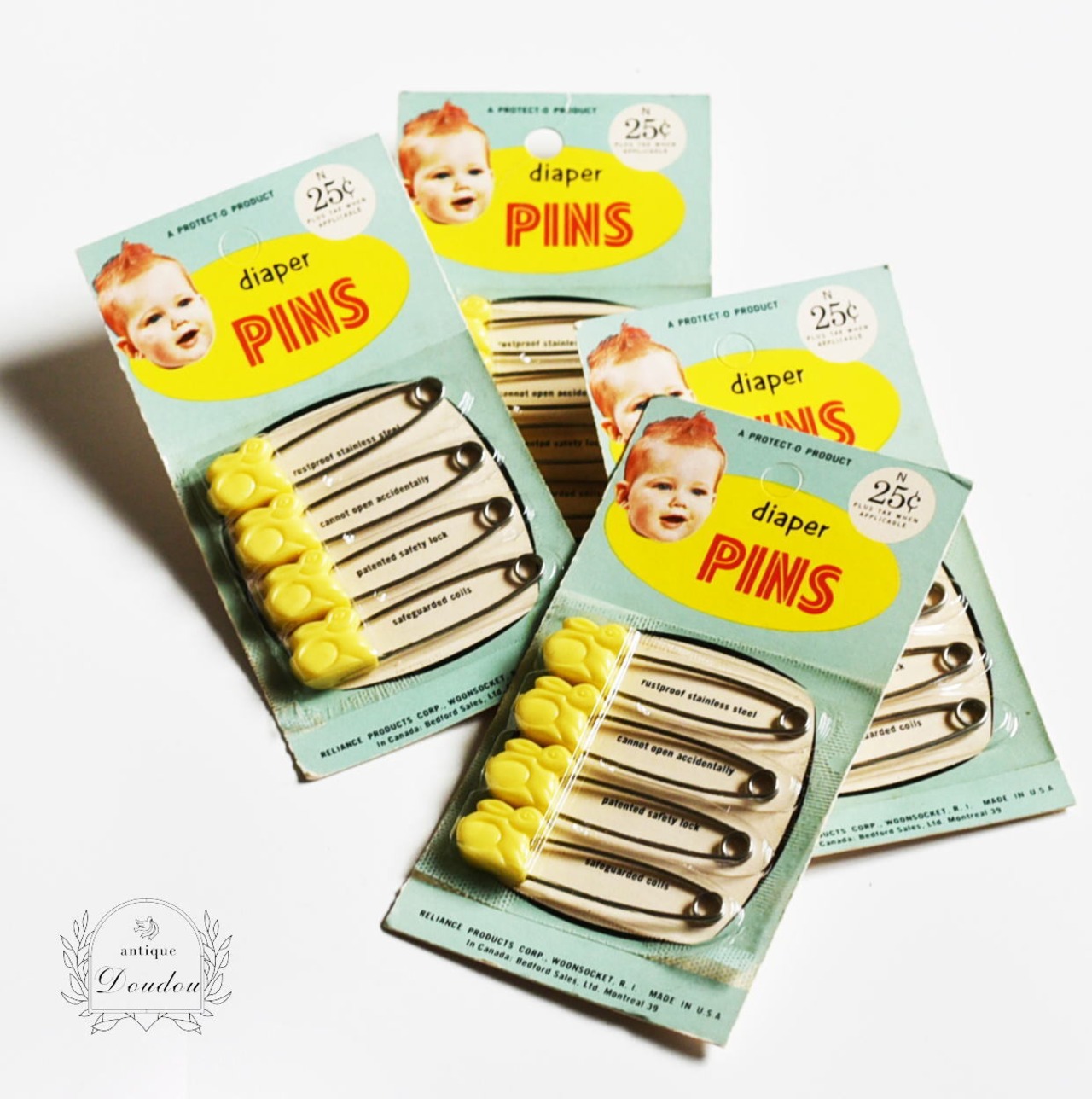 うさぎのベビーピン(1950s USA Vintage)/デットストック【sa787】