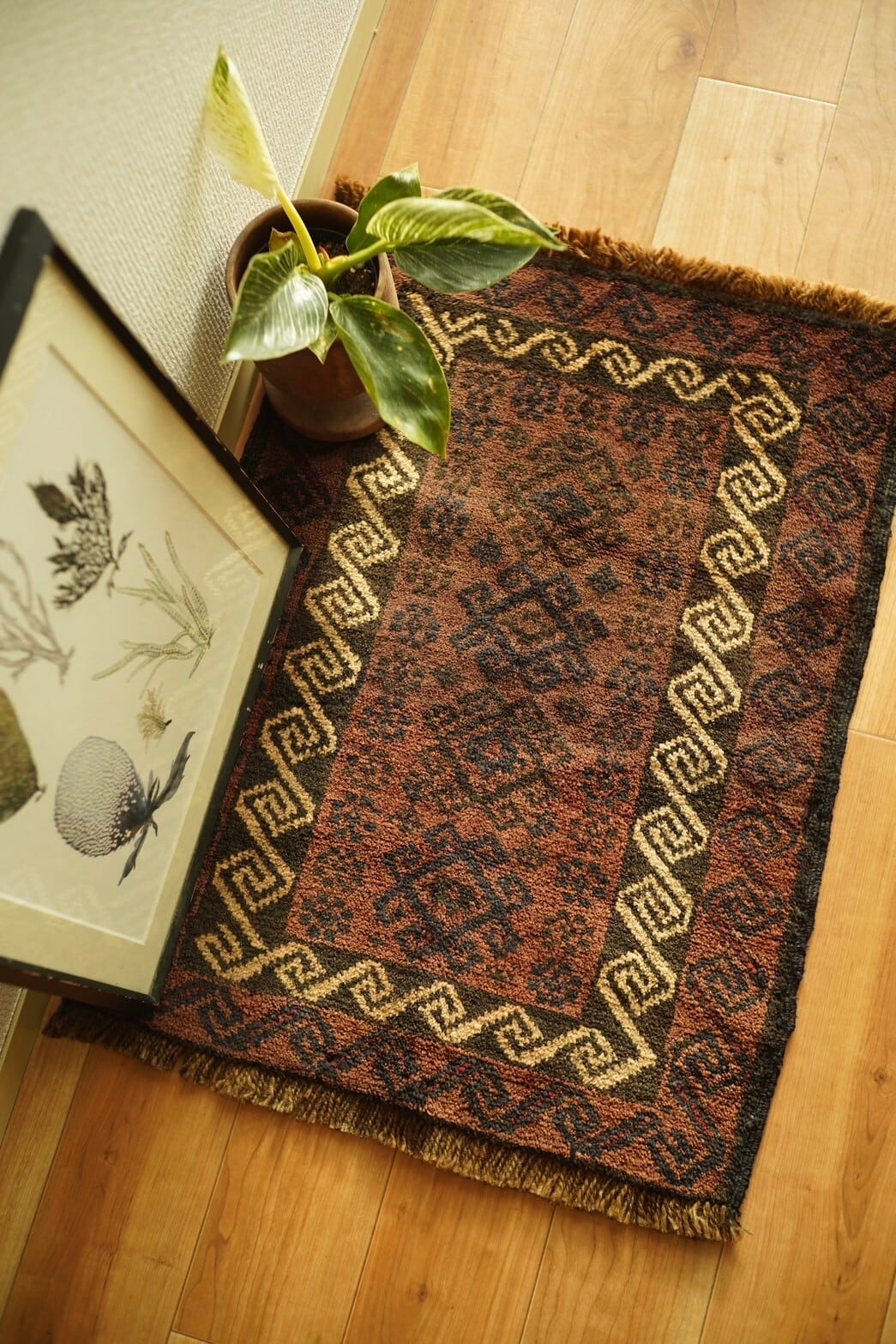 1428-Semi Antique Baluch rug