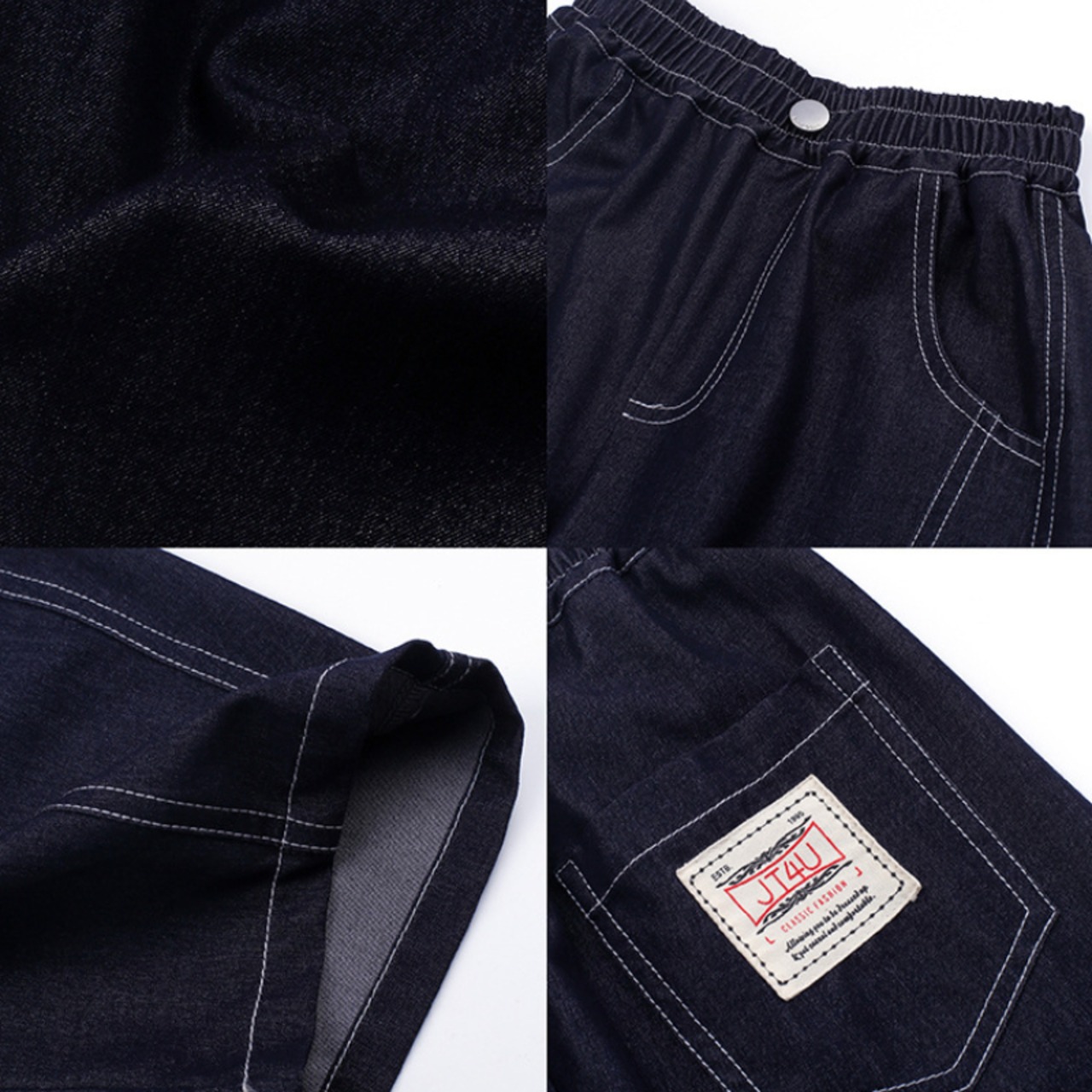 秋薄手ステッチジンズジンズ