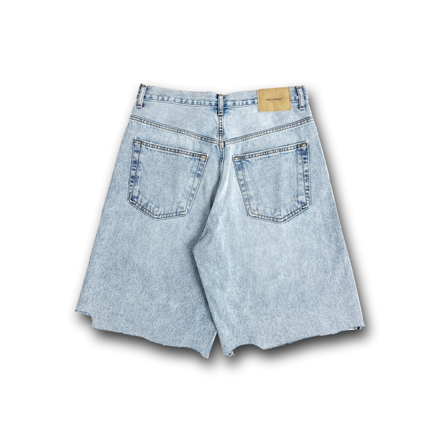 ASKYURSELF / CROSS PIN BAGGY JEANS SHORTS | HOLICK