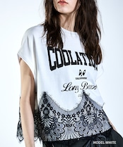 ロゴプリントレースヘムTOPS (WHITE) CQ-46087