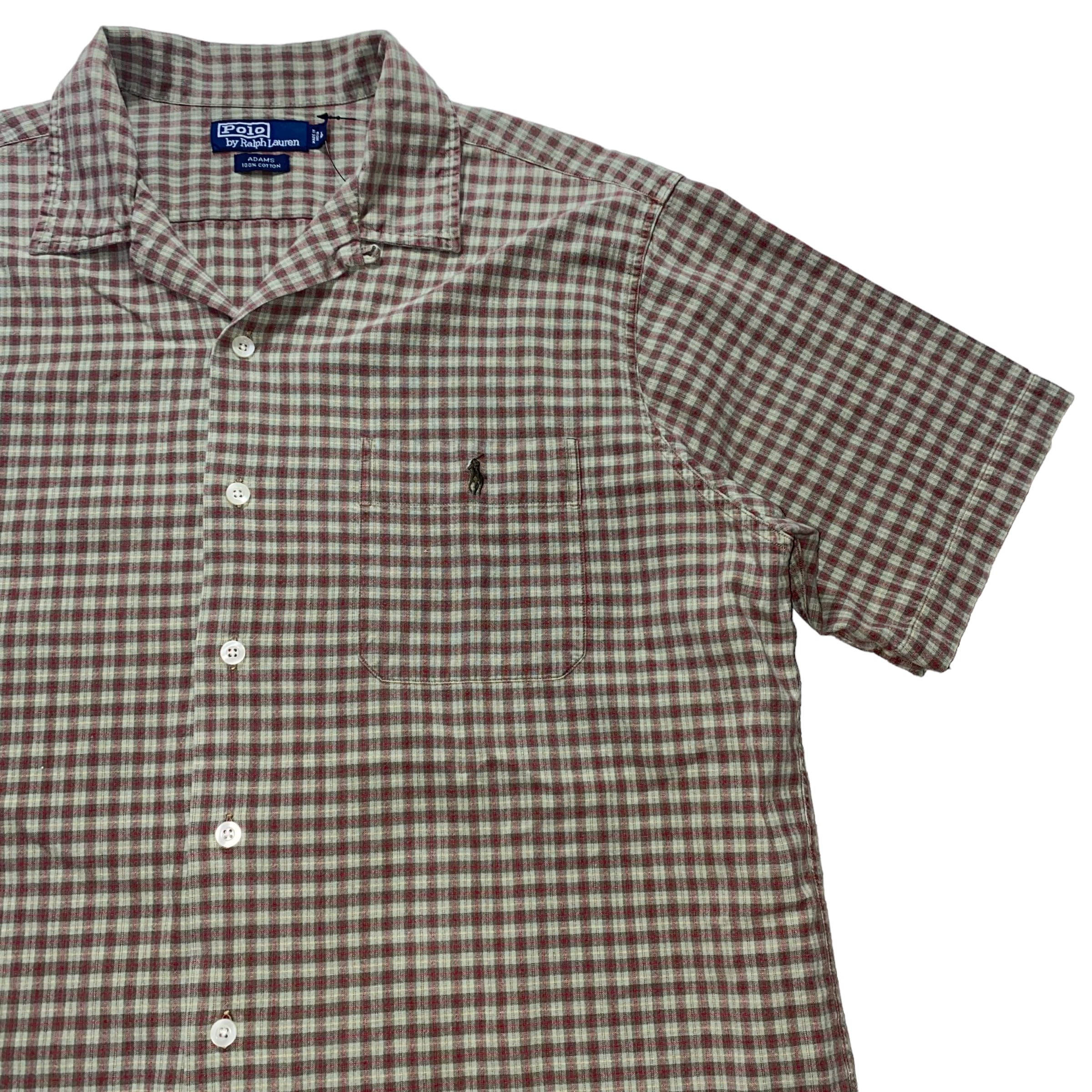 vintage POLO by RALPH LAUREN open collar check shirt “ADAMS