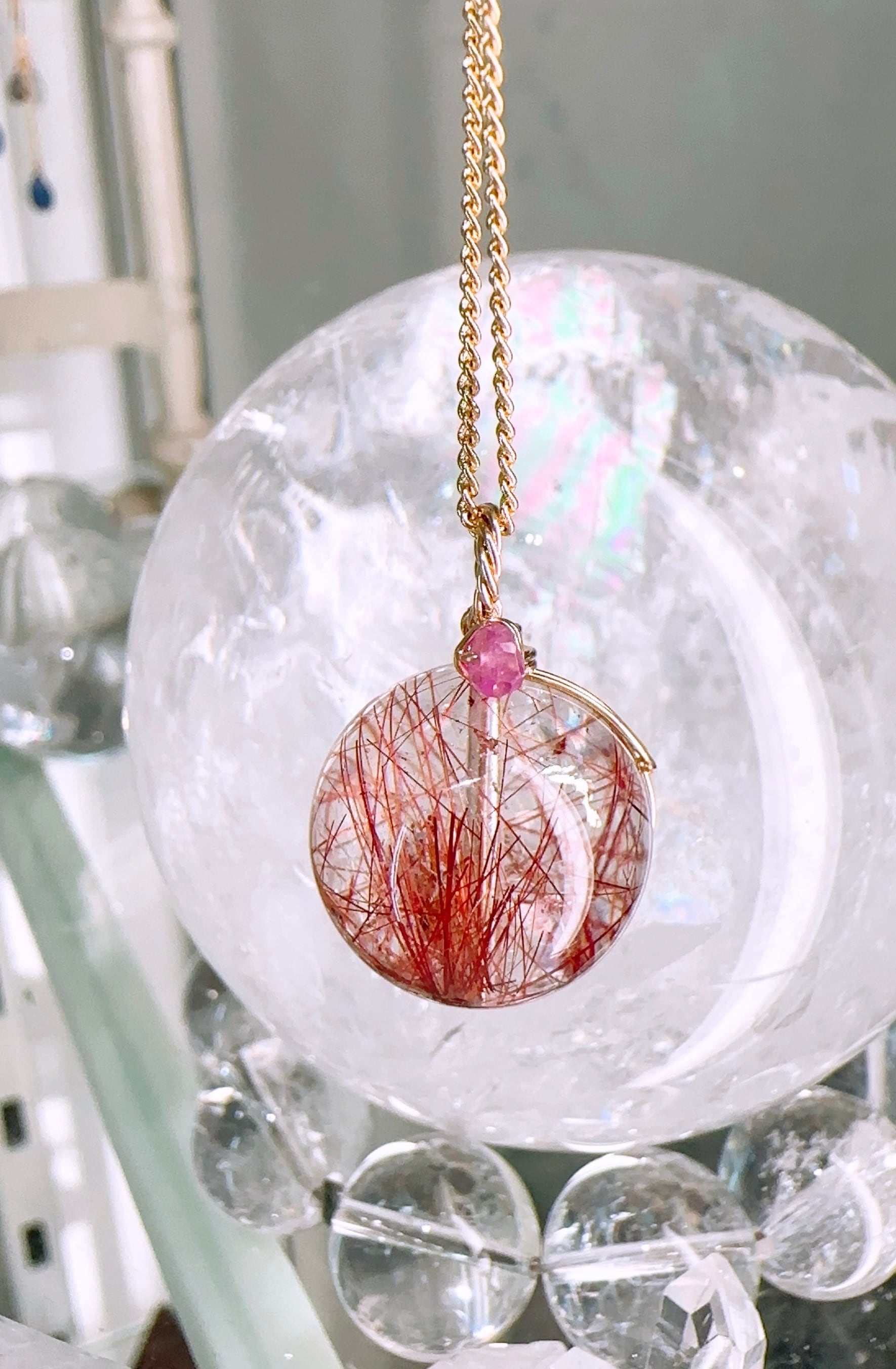 【専用】純銀ロードクロサイト&トムソナイト❅ワイヤーアートペンダントトップ他1点 専用】純銀ロードクロサイト&トムソナイト❅ワイヤーアートペンダント