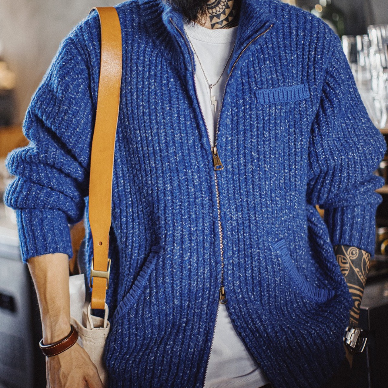 インディゴ・ヘリテージ ニットジャケット A2062 - 5