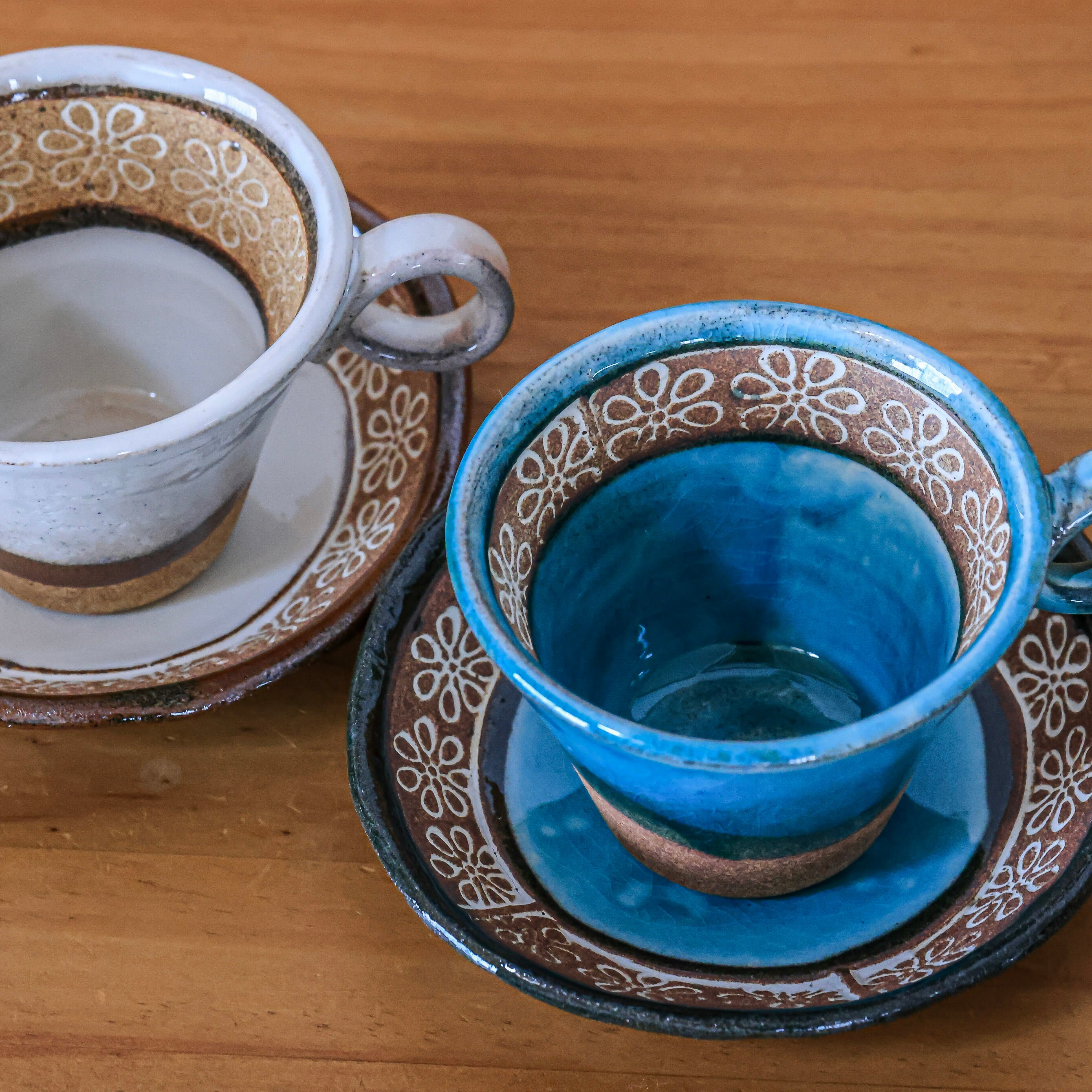 お花畑コーヒーカップ＆ソーサー「白」