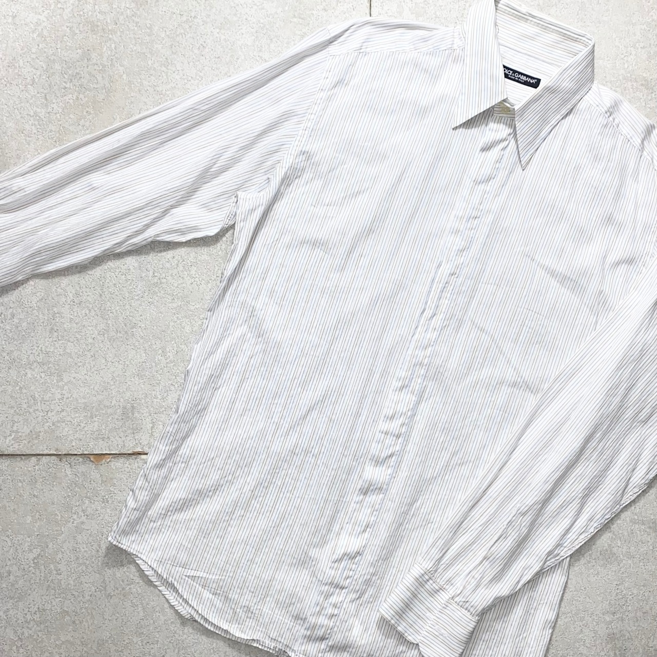 DOLCE&GABBANA white stripe shirt