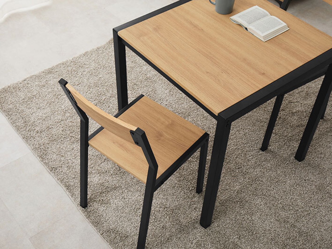 70×70cmテーブルセット オーク×ナチュラル・画像3