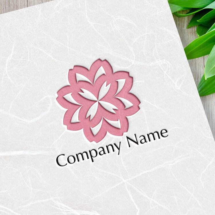 ロゴマークガーデンBASE店｜ロゴデザイン販売とブランディングの専門サイト　美しい日本の桜をデザインした花のロゴ　：0996