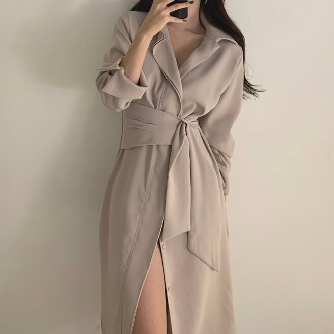 ワンピース レディース 春夏 秋冬 春 夏 秋 冬 黒 白 シャツワンピース ゆったり ひざ丈 アウター ウエストマーク ひざ丈ワンピース ミディアム ワンピース ミモレ丈 無地 楽チン ホワイト ベージュ ブラック オフィスカジュアル きれいめ Ol 10代 代 30代 40代 C Oss0028