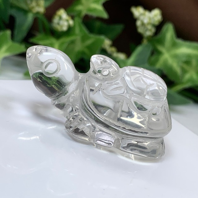 9.透明度高☆親子亀水晶☆