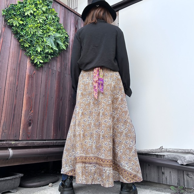 シルク巻きスカート0811