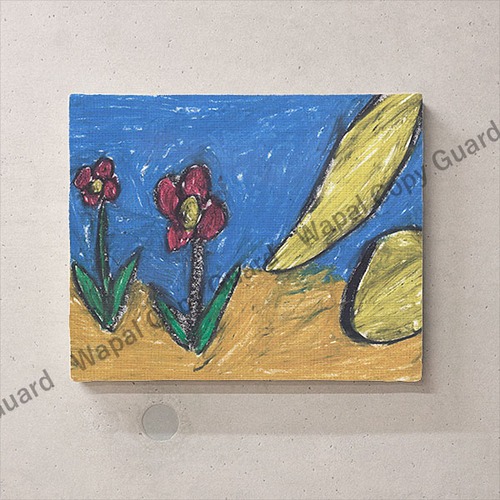 アートパネル アートボード ファブリックパネル おしゃれ 【沖野あゆみ 花と月】 サイズ:F3(273mm×220mm) 壁掛け 絵 絵画 インテリア アートフレーム
