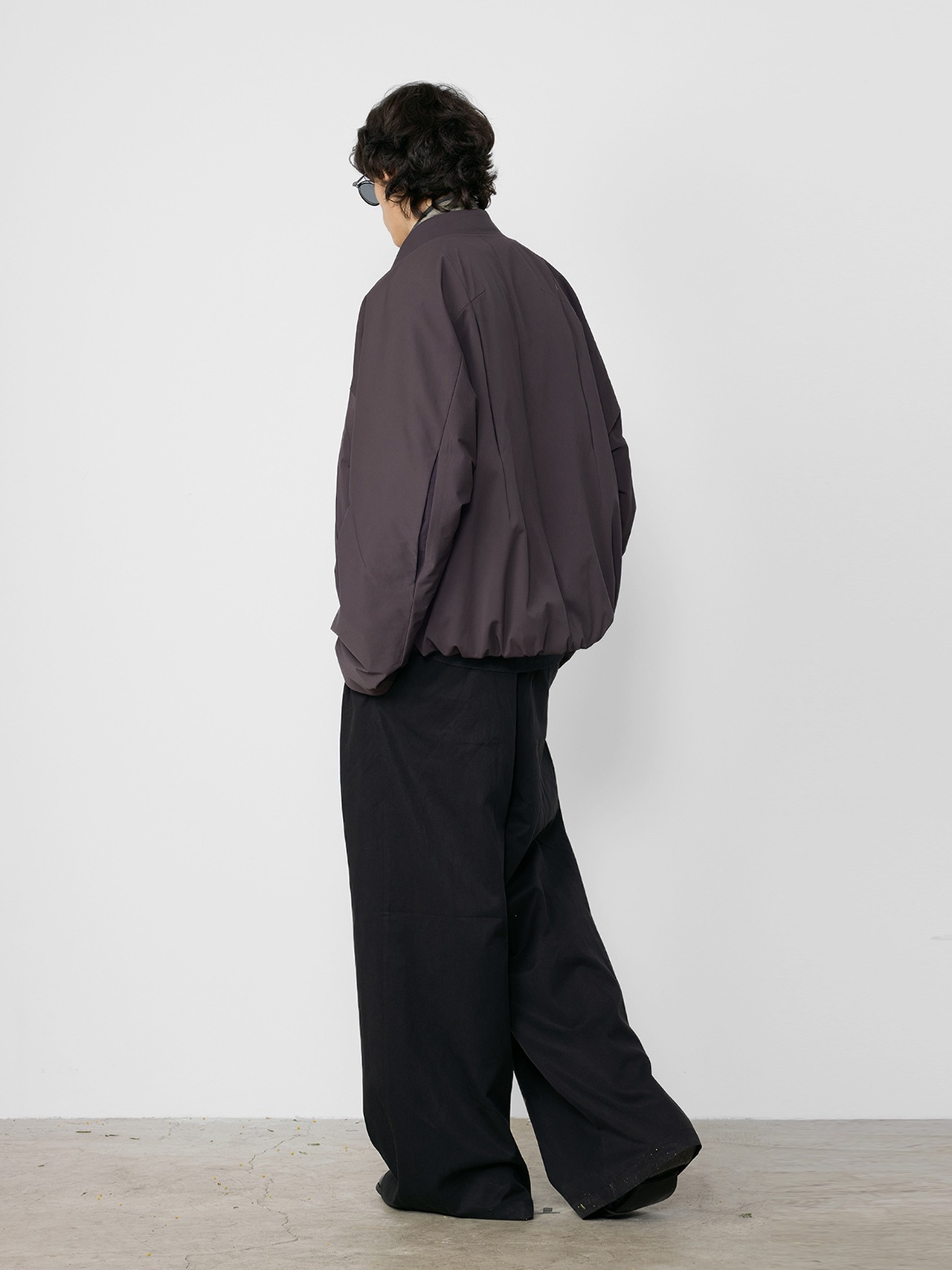 DECESOLO 25SS スプリットラインパッチワーク ボンバージャケット