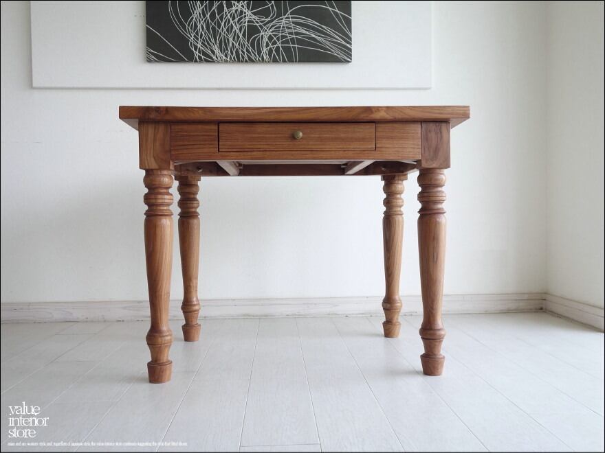 「 ヒラタ様 サイズオーダーテーブル 」チーク無垢材 ヴィンテージテーブルJ/1モデル ダイニング デスク 机 什器 無垢材家具 三大銘木