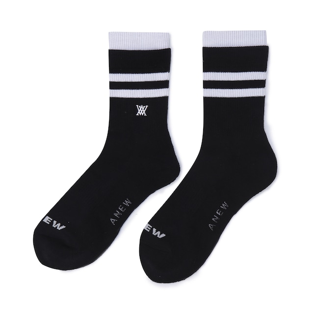 (M) DOUBLE-BLOCK SOCKS [サイズ: F(AGEUMSC02BKF)] [カラー: BLACK]