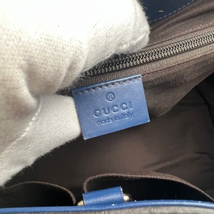 【最終処分SALE】GUCCI グッチ    トートバッグ ブルー A-10896