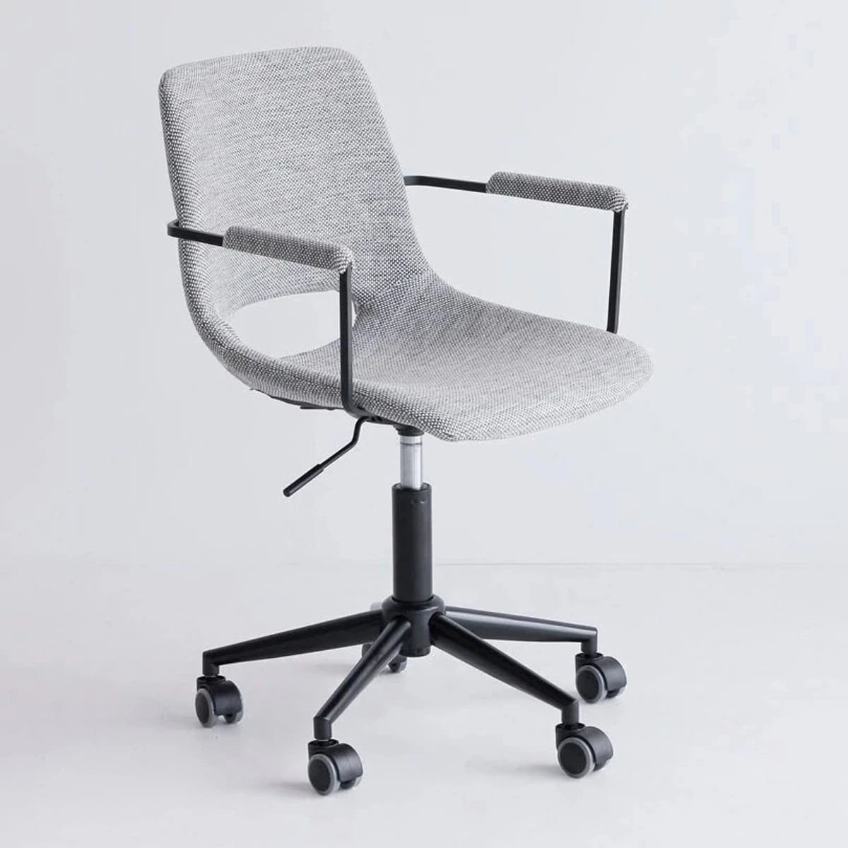 新品】【グレー】オフィスチェア デスクチェア 回転チェア 肘掛け付き 