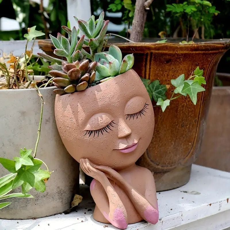 フェイス フラワーポット プランター 植木鉢 園芸用品 観葉植物 花