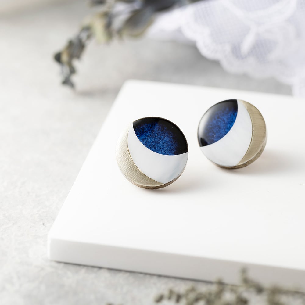 藍（あい）×丸 | MIKELO（ミケロ）｜陶器アクセサリー