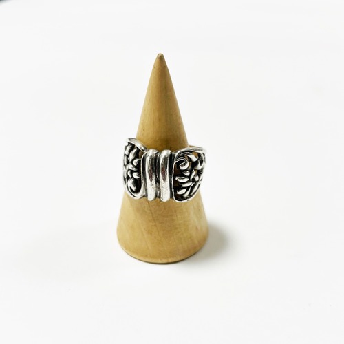 Vintage 925 Silver Botanical Ring