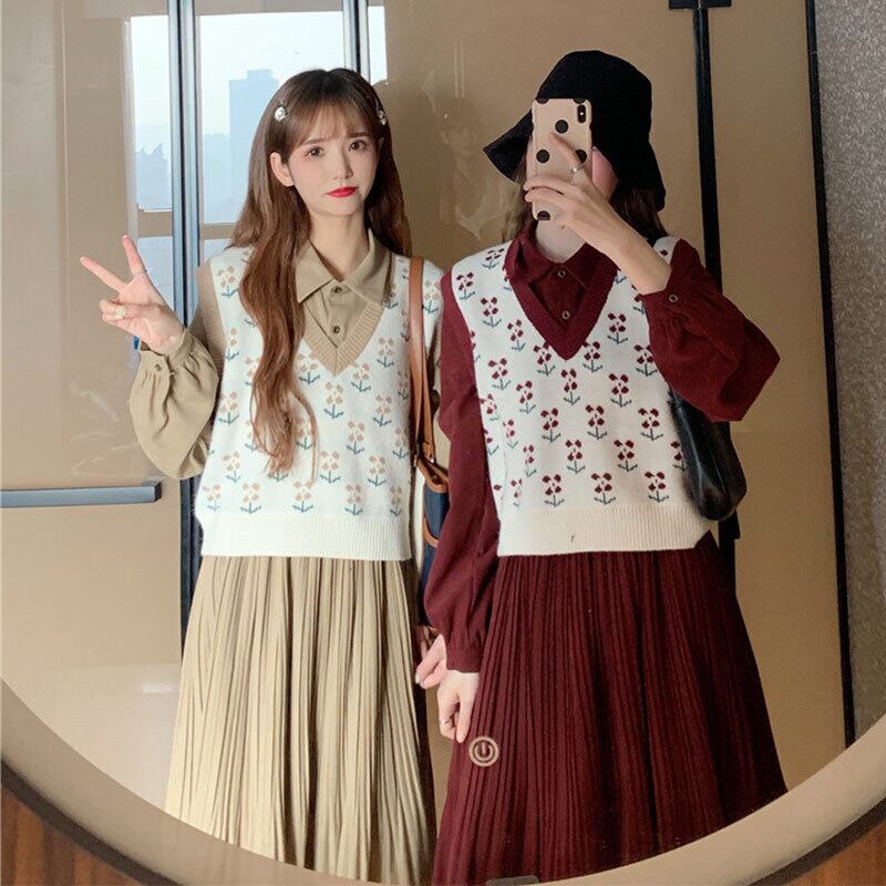 ドレス スカート オータムウィンタープリーツスプリング 春物 秋物 冬物 萌量不足38068378005