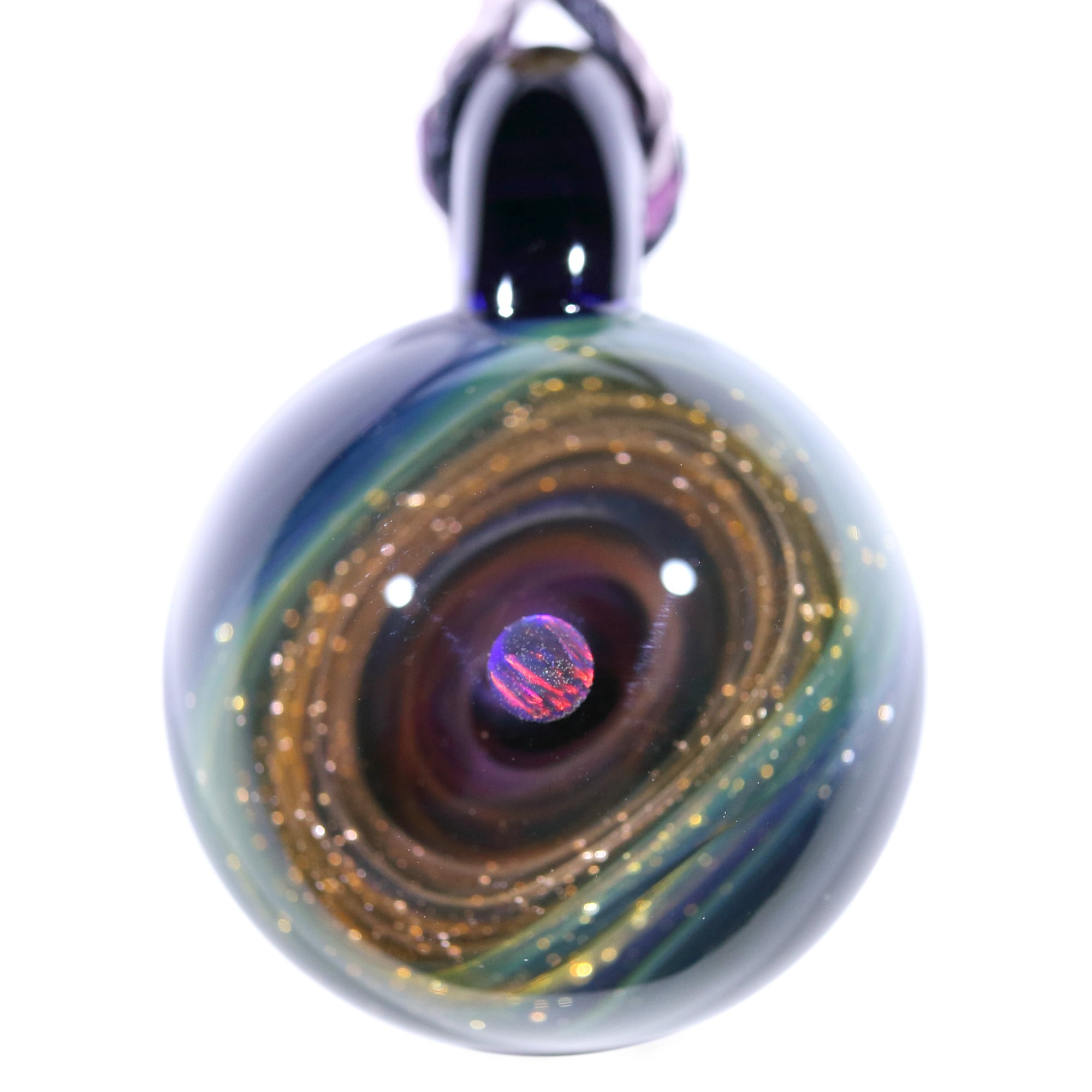 27mm Galaxy Glass Pendant 宇宙ガラスペンダント (螺旋状銀河） no