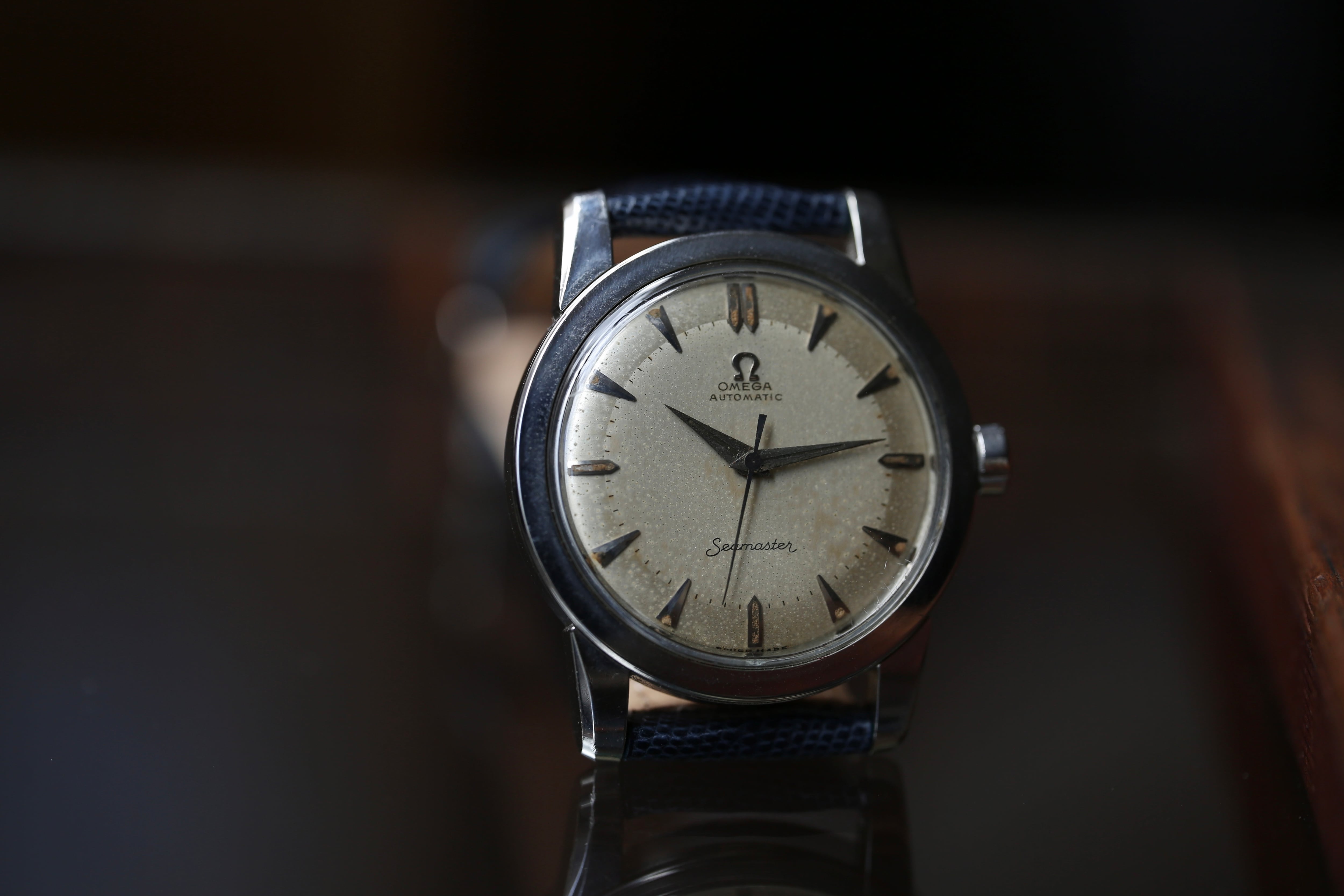 OMEGA】1952年製 オメガ シーマスター1st 飛びアラビア×ツートン