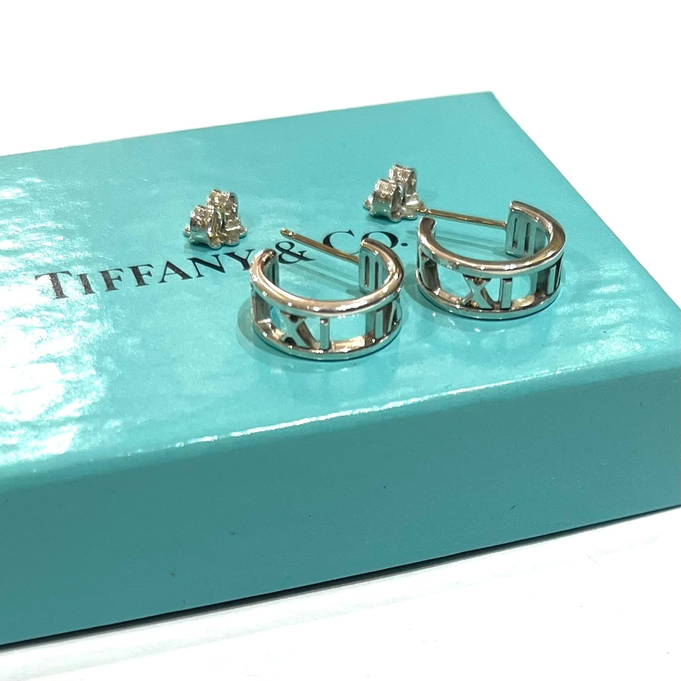 788149/TIFFANY&Co. ティファニー アトラス ピアス 925 TIFFANY&CO.】ティファニーオープン アトラス ピアス SV925 シルバー
