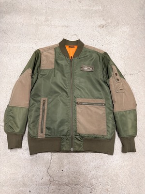 00s Eric Haze/MA-1 Flight Jacket/M相当/フライトジャケット/ミリタリ＊ジャケット/カ－キ/HAZE LTD/エリックヘイズ