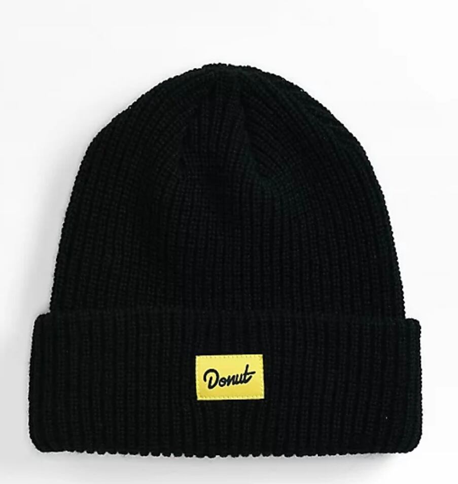 Donut Media Beanie ドーナツメディア ロゴニット帽 ブラック | discolor