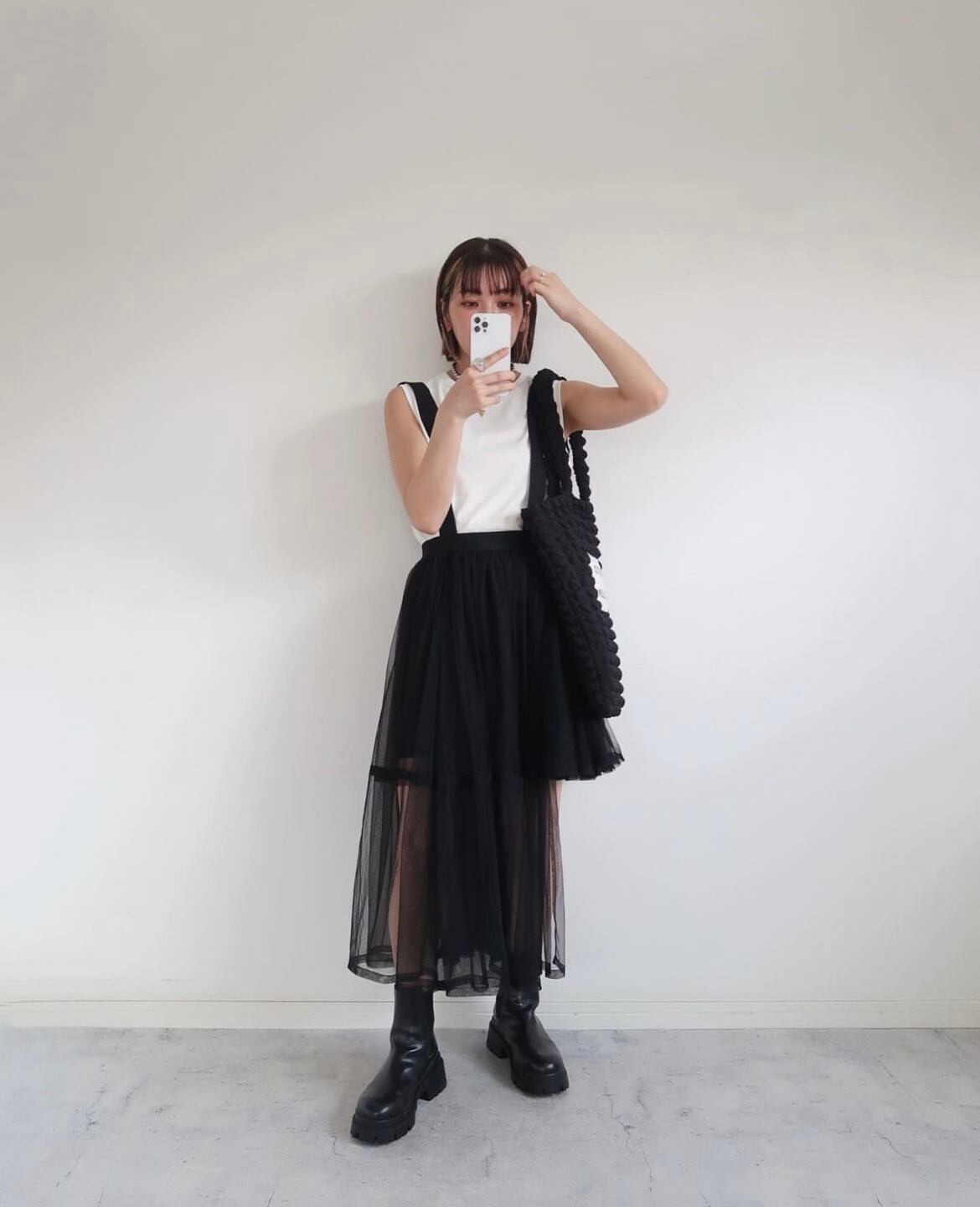 アシメントリーシアーチュールワンピース