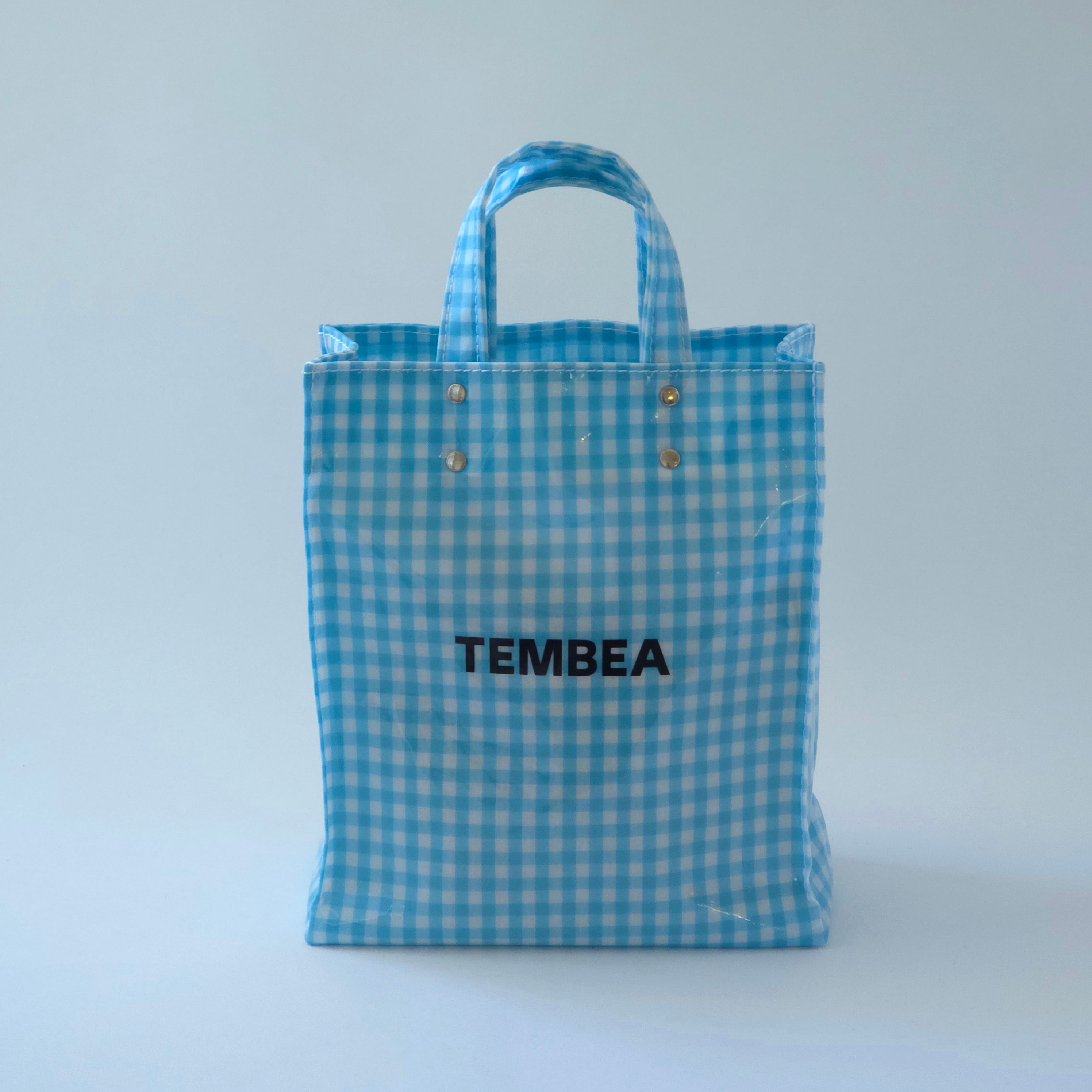 TEMBEAトートバッグ PAPER TOTE 水色 テンベア　PVC TEMBEA PAPER TOTE BAG PVC | まちのシューレ963 STORE