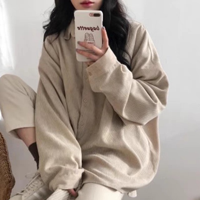 corduroy loose shirt　10781